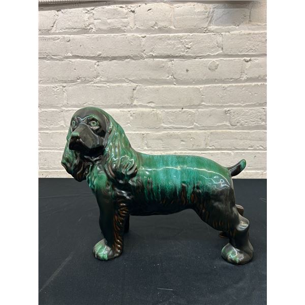 Vintage Blue Mountain Pottery Style Dog Figurine 13" wide x 11" tall