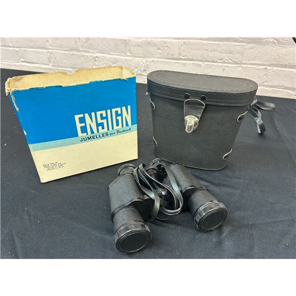 Ensign Jumelles par Bushnell Binoculars with box, caps 7x35