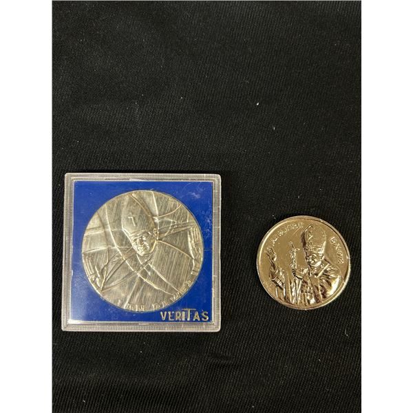 2 Pope Coins Medal, 1979 and 1978