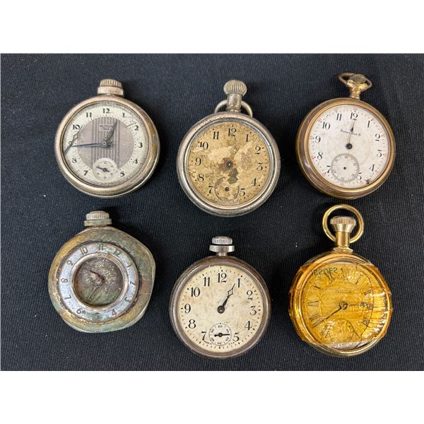 6 Pocket Watches (poor condition as is)