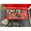Image 3 : HUSKY Red Tool Box, Tool Bag full of Hand Tools, Bits, Straps, Etc