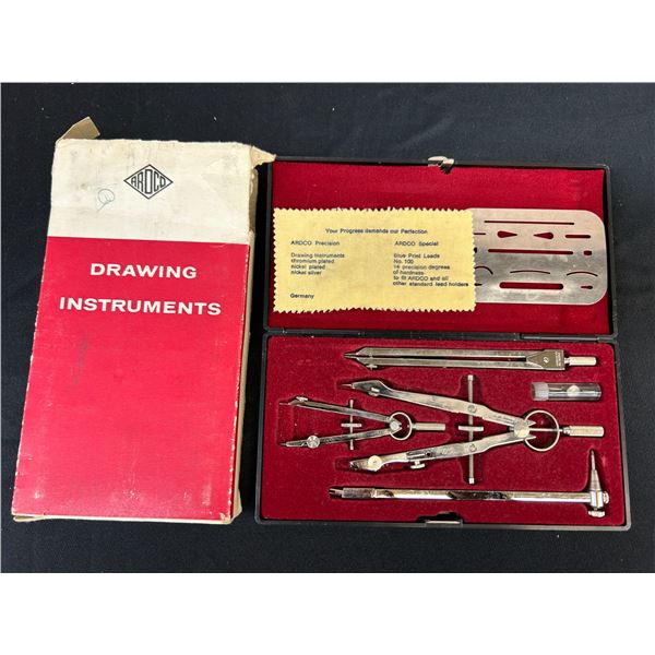 Vintage ARCO Drafting Set Drawing Instruments Germany