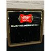 Image 2 : Miller High Life Made The American Way Light-Up Bar Sign Man Cave 15" x 15" *works