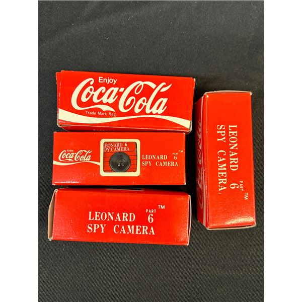 Lot of 4 Vintage Leonard Spy Camera Coca Cola 110 Film
