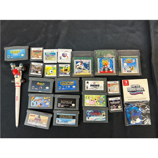Lot of 23pcs Nintendo DS, 3DS, GBA and GB Color Games, Mario Kart Stylus