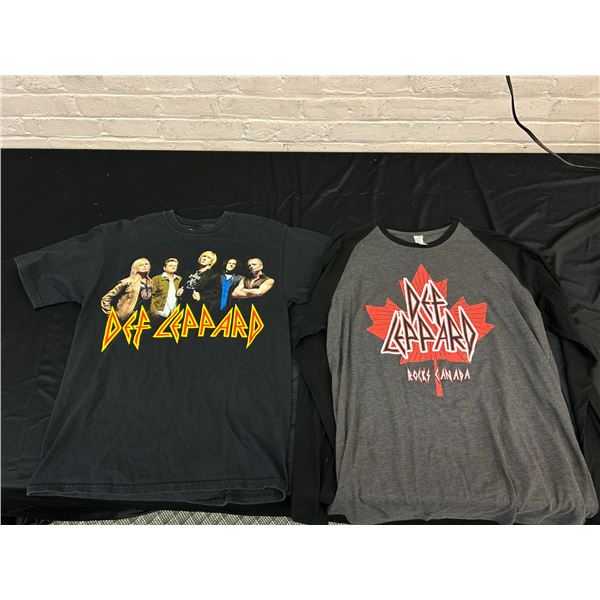 Lot of 2 Modern Def Leppard Size M and XL Tour Shirts Band Tees