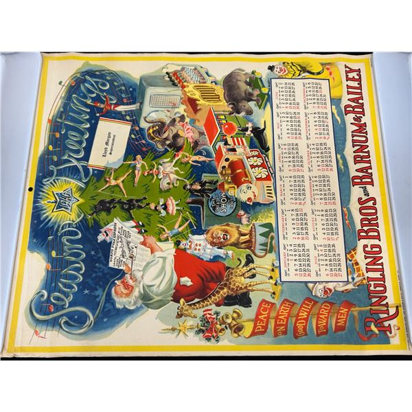 1946-47 Ringling Brothers Barnum and Bailey Circus Calendar