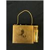 Image 2 : Vintage Glamour Vanities Purse Style Compact w Lipstick Holder, Gold Tone