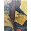 Image 3 : Vintage Antique Original Oil Painting of Man USSR Russian with Gun & Boots with Gallery Light