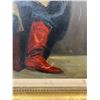 Image 5 : Vintage Antique Original Oil Painting of Man USSR Russian with Gun & Boots with Gallery Light