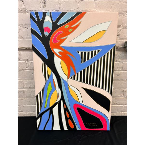 Original Canvas Painting by Lillian Austin 20" x 30" "Tree Tops and Gambolinas" 2007