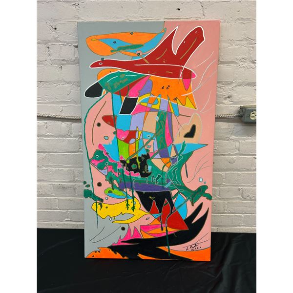 "Energy Space" 2016 Lillian Austin Original Canvas Painting 20" x 3ft