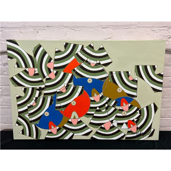 "All of Us Together" by Lillian Austin Original Canvas Painting 3ft x 2ft