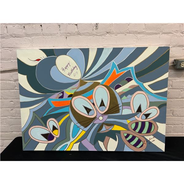 "The Mice's Eyes" Lillian Austin Original Canvas Painting 38" x 27"