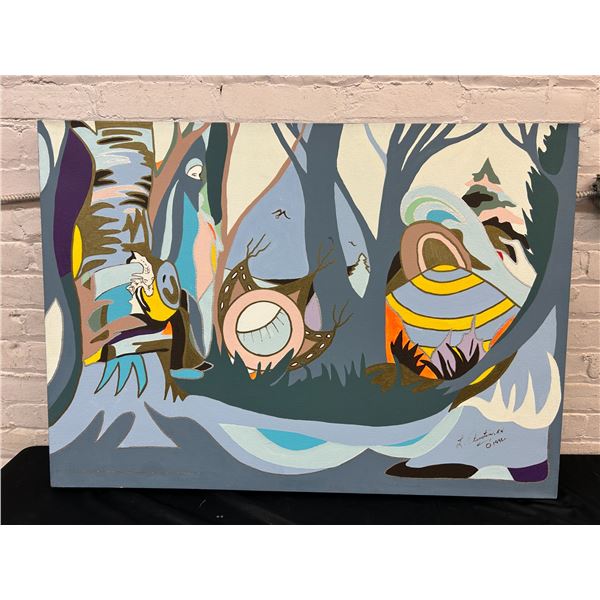 Lillian Austin Original Canvas Painting 1996 38" x 27"