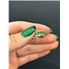 Image 5 : 14k Gold Emerald and Diamond Ring Size 8 approx 2.5 grams