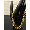 Image 2 : Gold Tone Heavy Link Cuban Bracelet approx 8.5" long