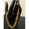 Image 3 : Gold Tone Heavy Link Cuban Bracelet approx 8.5" long