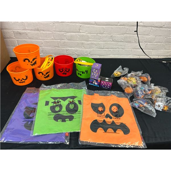 Lot of McDonalds Halloween Buckets, Bags, Kpop Figures, Burger King Scooby Doo, Mario Kart
