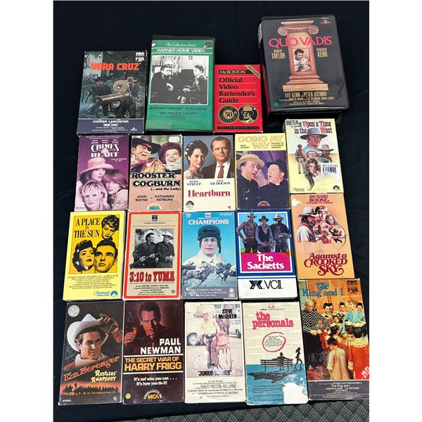 Lot of 19 BETA Tapes Classics, Oldies, Western Movies