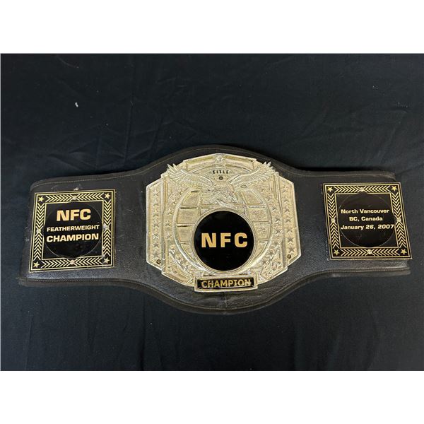 NFC Featherweight Champion Belt North Vancouver BC Canada 2007