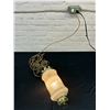 Image 1 : Vintage MCM White Cylindrical Swag Chain Lamp (some scuffing, works)