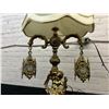 Image 4 : Gold Tone Ornate Vintage MCM Hollywood Regency Table Lamp Cherub 38" tall