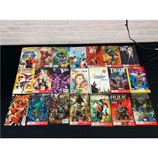 Lot of 21 Marvel Comics X-Men, Hulk, Thor, Sider-Man, Wolverine, Fantastic Four, (some DC )
