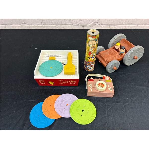 Flintstones Toy, Disney, Cabbage Patch Camera, Fisher Price Record Player