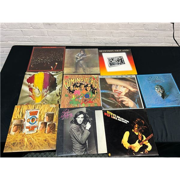 Lot of 10 Vinyl Records LPs The Cars, Eagles, Lynyrd Skynyrd, Eddie Murphy, etc