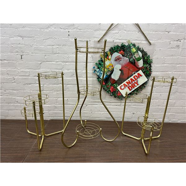 Lot of 3 Metal Plant Stands 3-Tier Each 21" and 32" tall