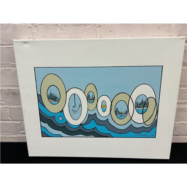 "Catch Me If You Can" Lillian Austin Original Canvas Painting 16" x 20"