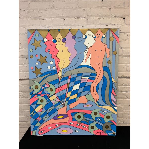 Lillian Austin Signed Original Canvas Painting "Unnamed" 33" x 40"