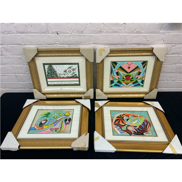 Lot of 4 Original Framed Paintings 16" x 18"