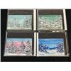 Image 1 : Lot of 4 Lillian Austin Original Art Board Paintings Winter Scenes 6x9