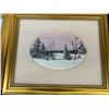 Image 3 : Lot of 4 Original Lillian Austin Framed Winter Scenes  10x12