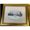 Image 5 : Lot of 4 Original Lillian Austin Framed Winter Scenes  10x12