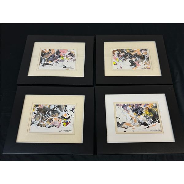 Lot of 4 Mythbuster Original Framed Paintings 10.5" x 13" by Lillian Austin