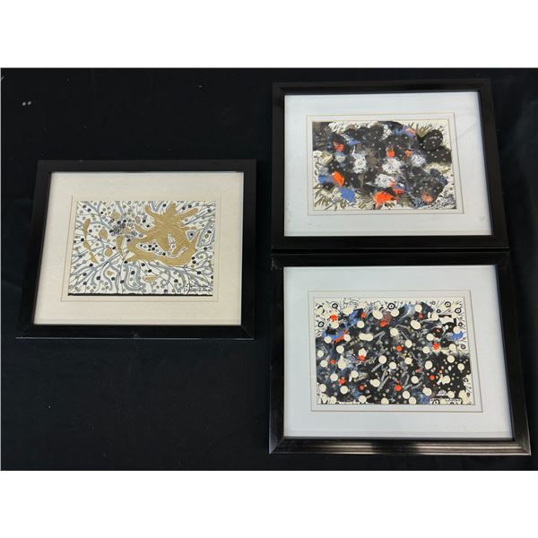 Lot of 3 Framed Original Lillian Austin Original Paintings approx 8x10