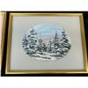 Image 3 : Lot of 2 Original Artist Signed Lillian Austin Winter Scene Paintings 12"x15"