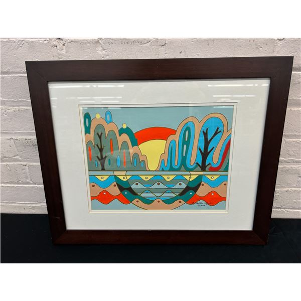 "The Trees That Wouldn't Talk" Framed Original Painting by Lillian Austin approx 17" x 21"