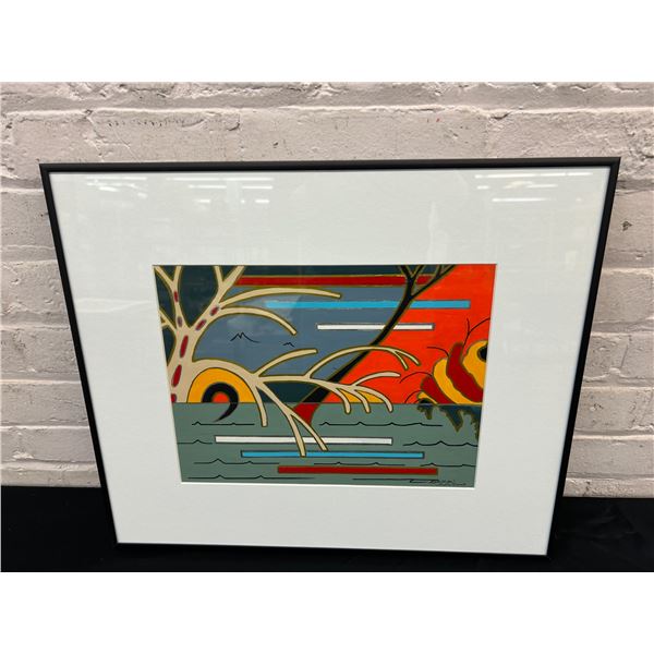 "Trees Are Us, Trees Are People Too..." Framed Original Painting by Lillian Austin 17" x 20"