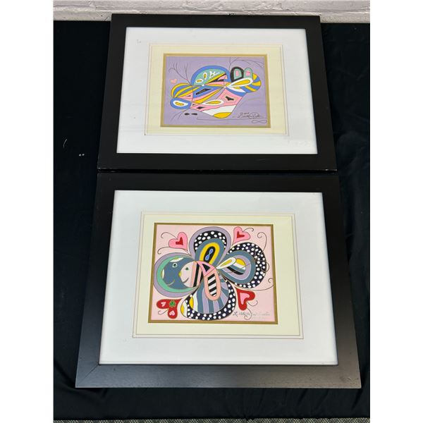 Lot of 2 Framed Lillian Austin Original Paintings 17" x 21"