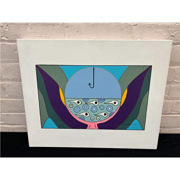 "Think Tank" Lillian Austin Original Canvas Painting  16" x 30"