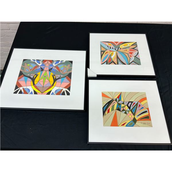 Lot of 3 Framed Lillian Austin Original Artworks 14"  x 16"