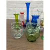 Image 4 : Lot of Assorted Coloured Glass Vases