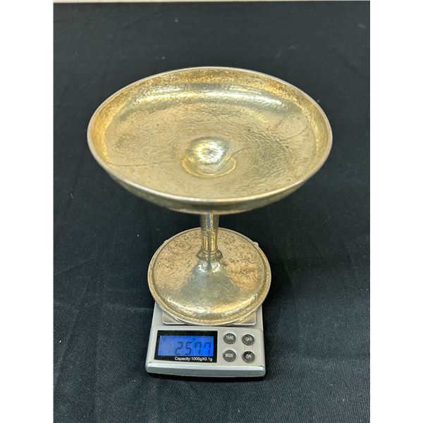 Sterling Silver Communion Shallow Goblet Chalice Cup Compote  257.6grams  Weighted