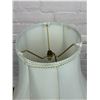 Image 4 : Table Lamp (as is) with Metal and Glass Accents. White Fabric Shade