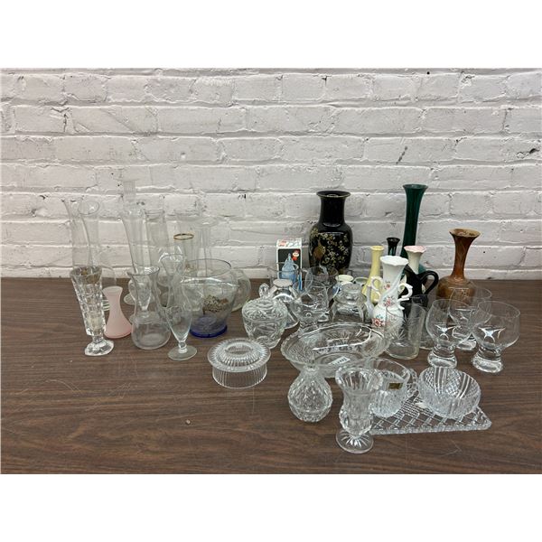 Large Lot of Glassware, Crystal and Household