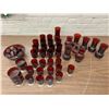 Image 1 : Large Assortment of Vintage MCM Ruby Red Service ware Cups, Shot Glasses, Vases, etc